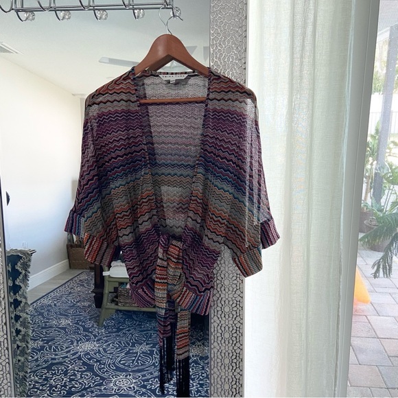 Trina Turk Multicolor Zigzag Cardigan - Picture 7 of 11